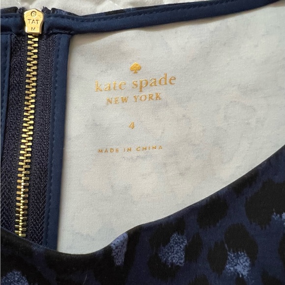 Kate Spade Blue Leopard Ponte Dress - Picture 4 of 6